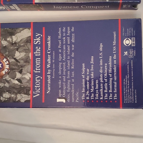 :4 VHS CBS video air power allied victory Nazi War Machine Japanese Conquest Sky - Picture 5 of 13